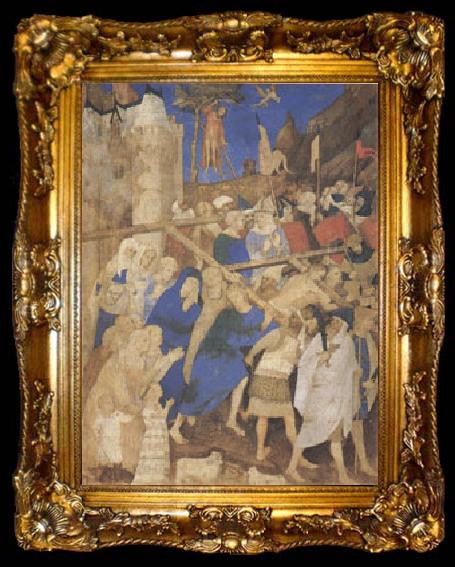 framed  Jacquemart de Hesdin The Carrying of the Cross (mk05), ta009-2